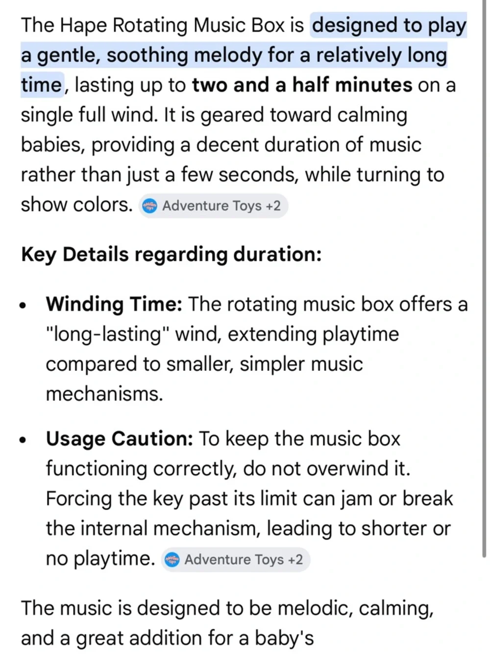 Hape rotating baby
